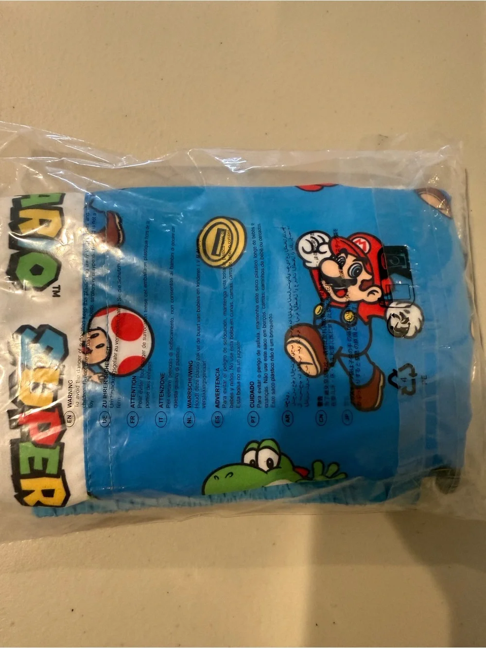 Nintendo Bright Blue Super Mario & Yoshi Kids Swim Trunks